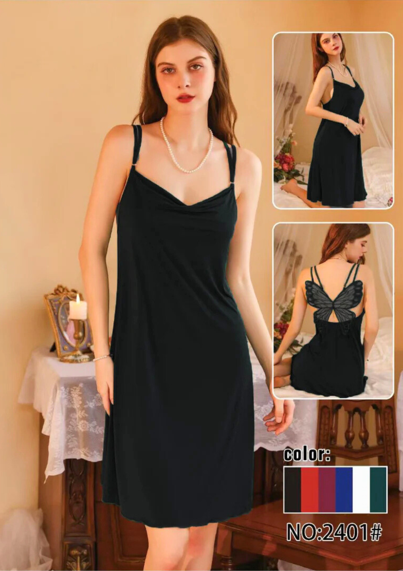 Elegant Silky Slip Nightgown