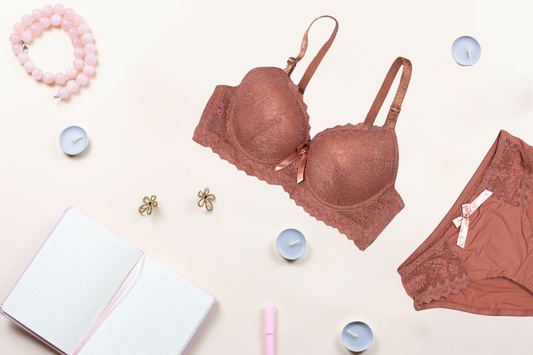 Stylish Comfort Lace Padded Bra Set